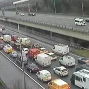 M6 Motorway Gridlocked After Crash Closes Three Lanes on Thelwall Viaduct