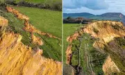 Massive Jurassic Coast Landslip Closes Path After Weeks of Relentless Rain