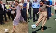 Meghan Markle Scores Football Goal in Jordan Refugee Camp Visit