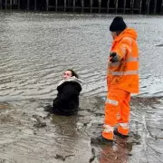Mum Trapped in Knee-Deep Mud at Whitby Beach While Rescuing Daughter