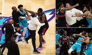 NBA Court Chaos: Police Intervene as Pistons-Hornets Brawl Erupts