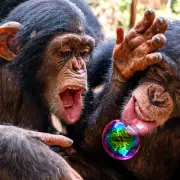 Rescued Chimpanzees Experience Joy with Bubbles at Sierra Leone Sanctuary