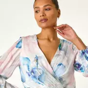 Roman's Blue Ruffle Midi Wrap Dress: The 'Flattering' Spring Wedding Outfit Now on Sale