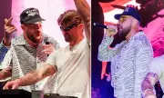 Travis Kelce Parties Hard at Super Bowl Festivities Without Taylor Swift