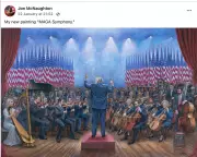 Trumpian Kitsch: McNaughton's 'Maga Symphony' Painting Sparks Debate on Orchestras and Power