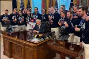 US Men's Hockey Gold Medalists Visit Trump at White House, Five Players Opt Out