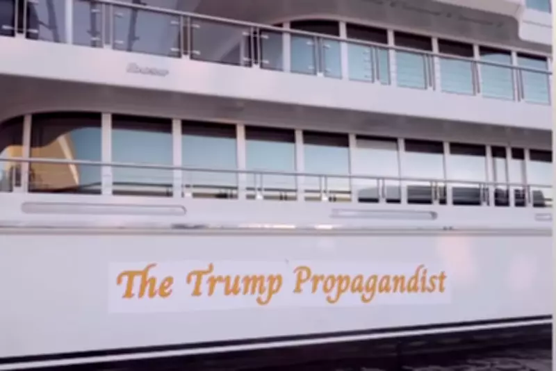 Activists 'Rename' Billionaire's Yacht 'The Trump Propagandist' in French Riviera Stunt