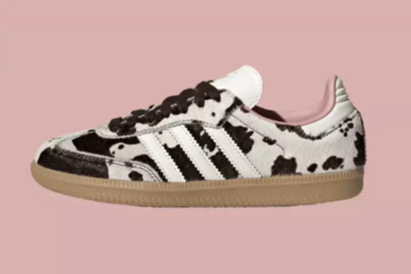 Adidas Cow Print Samba Dupe by Clarks Sparks Fashion Frenzy