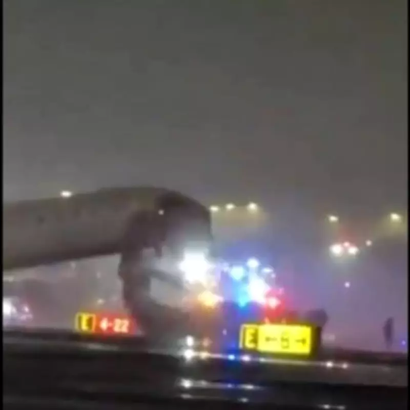 Air Canada Plane Collides with Fire Truck at LaGuardia Airport, Up to 60 Injured