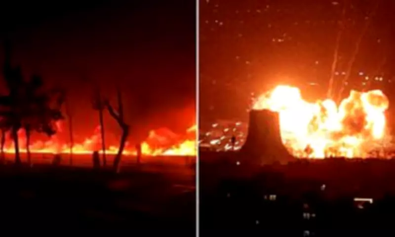 Apocalyptic Scenes in Tehran as US-Israel Strikes Ignite Oil Depots