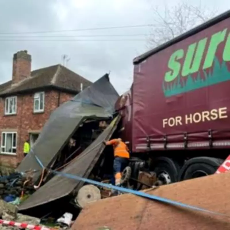 Barnsley Lorry Crash: HGV Carrying Fertiliser Smashes into House
