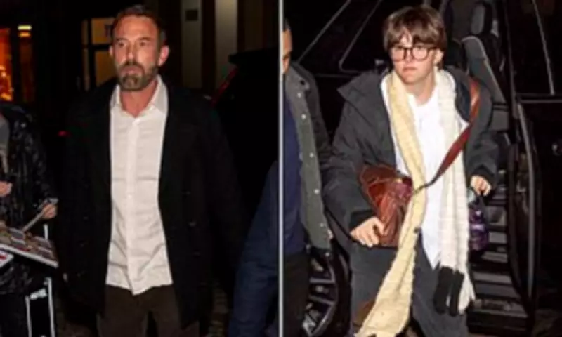 Ben Affleck Greeted by Fans on Broadway Night Out with Child Fin