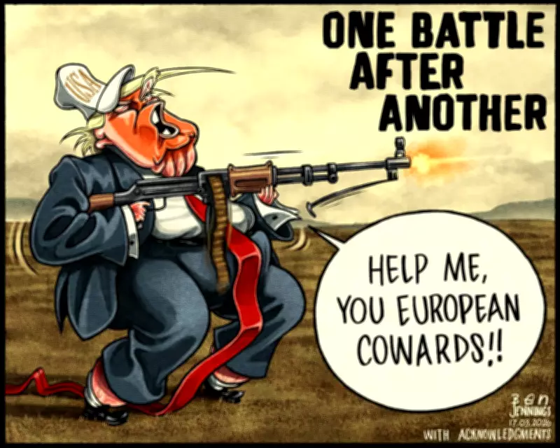 Ben Jennings' Cartoon Satirises Trump's Call for European Backing on Iran