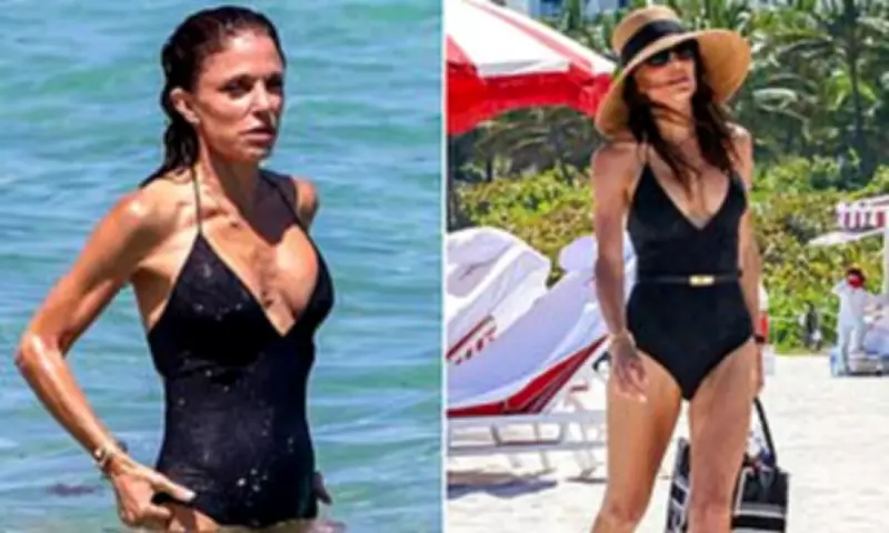 Bethenny Frankel's Miami Beach Day in Plunging Swimsuit Amid SI Debut News