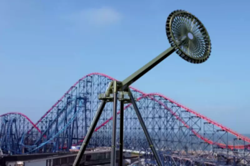 Blackpool Pleasure Beach Tests New £9 Million Aviktas Ride, UK's Tallest Gyro Swing