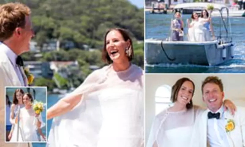 Bronte Campbell's Last-Minute Sydney Wedding: Boat Arrival & White Party