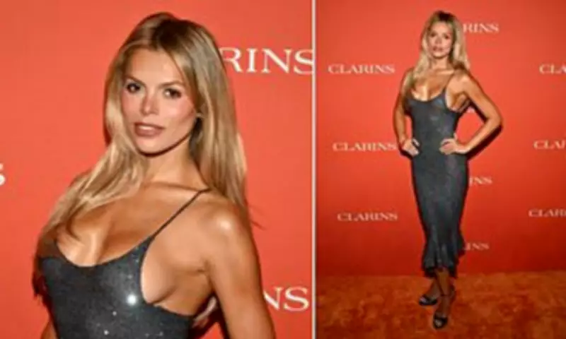 Brooks Nader Stuns at Clarins Event in LA, Joined by Prinsloo and Levine