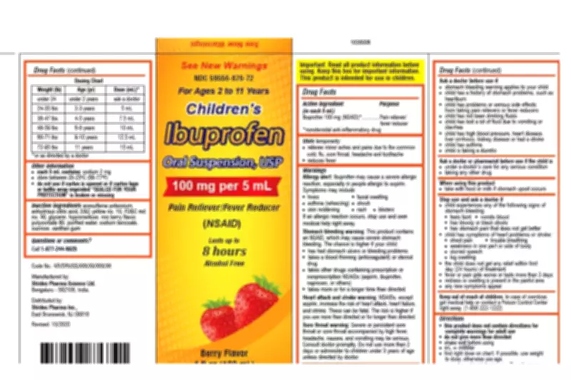 Children's Ibuprofen Recall Escalated to Class II Over Foreign Substance