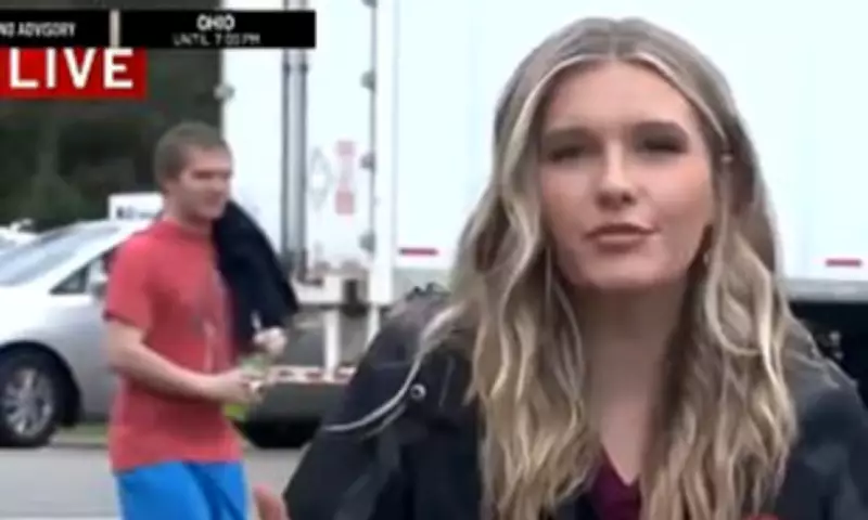 Cincinnati Reporter Stays Calm as Bystander Eats Cigarette on Live TV