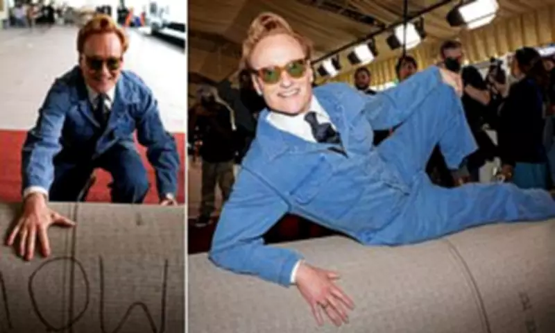 Conan O'Brien Hosts Oscars Red Carpet in Denim Jumpsuit, Preps Monologue