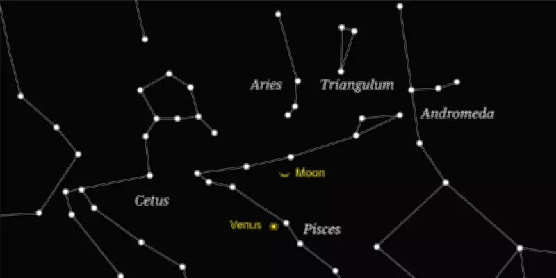 Crescent Moon and Venus to Grace Evening Sky in Celestial Conjunction
