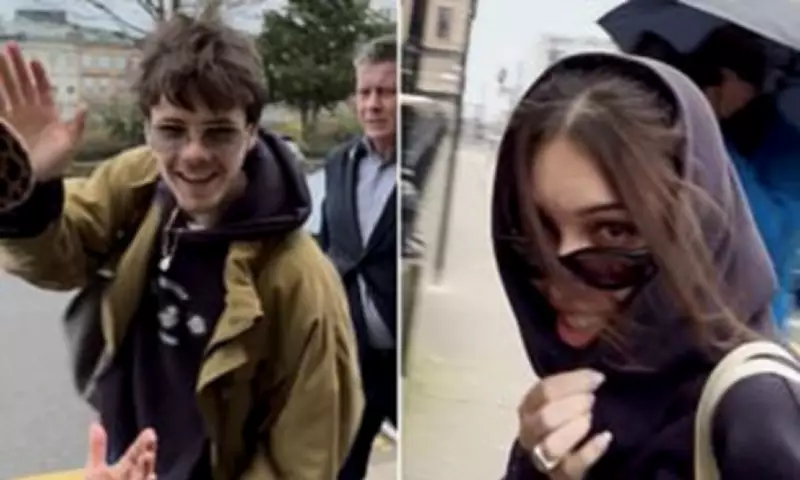 Cruz Beckham Arrives in Glasgow for King Tut's Gig with Girlfriend Jackie Apostel