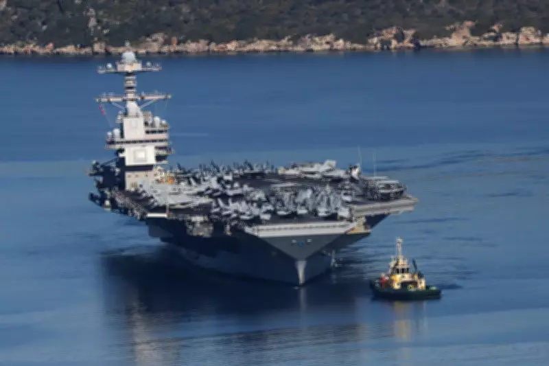Damaged USS Gerald R Ford Aircraft Carrier Heads to Crete for Urgent Repairs