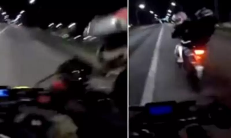 Daring 100kmph Motorcycle Theft in Argentina Caught on Helmet Camera