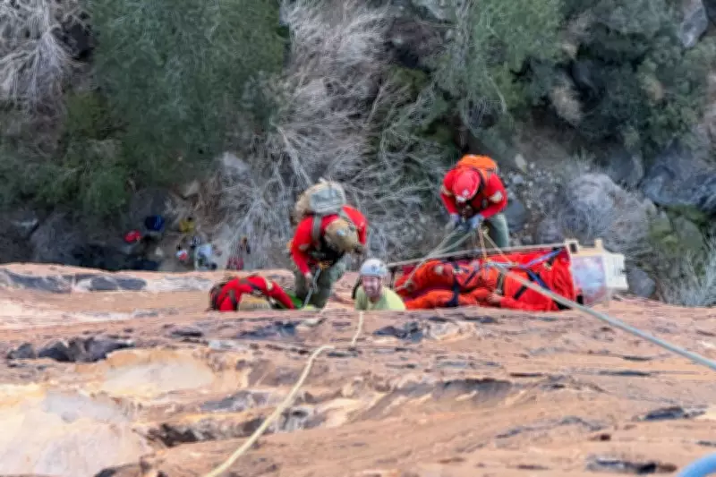 Daring Seven-Hour Rescue Saves Climber After 40-Foot Fall in Vegas Canyon