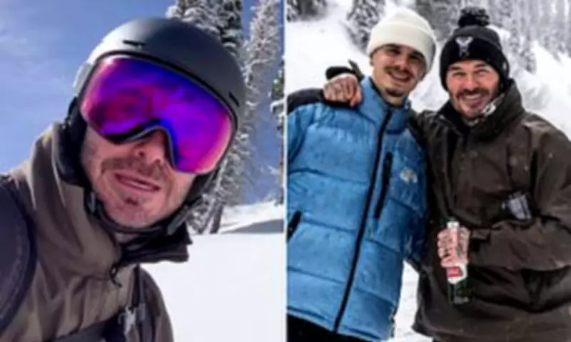 David Beckham and Romeo Enjoy Lads' Ski Trip in Canada Without Brooklyn