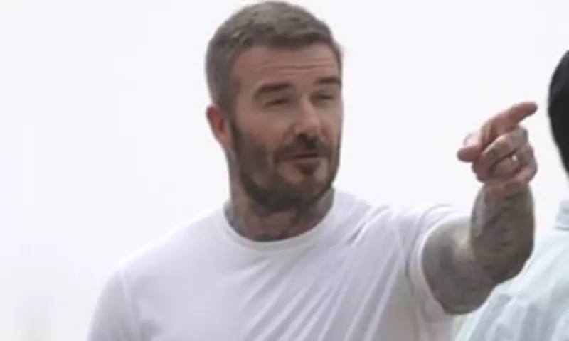 David Beckham Narrowly Misses Son Brooklyn Twice at Beverly Hills Hotel