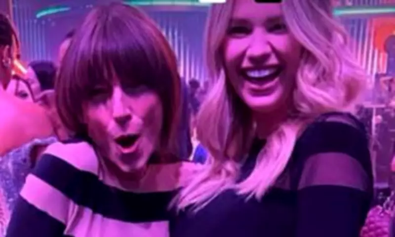 Davina McCall and Hannah Cooper Twin in Norma Kamali at 2026 BRIT Awards