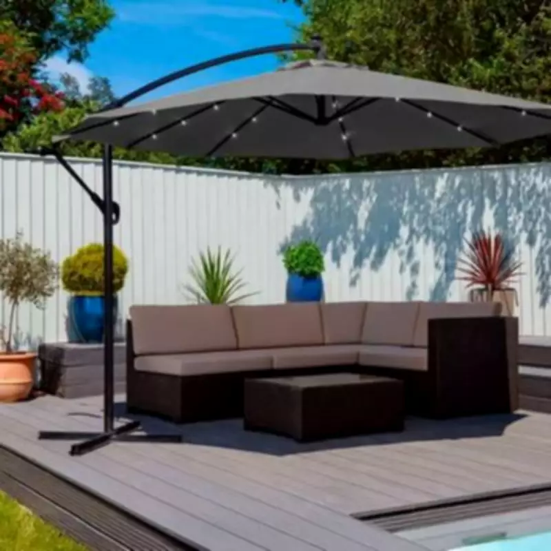 Debenhams' 3m Garden Parasol with Solar LED Lights Slashed to £79