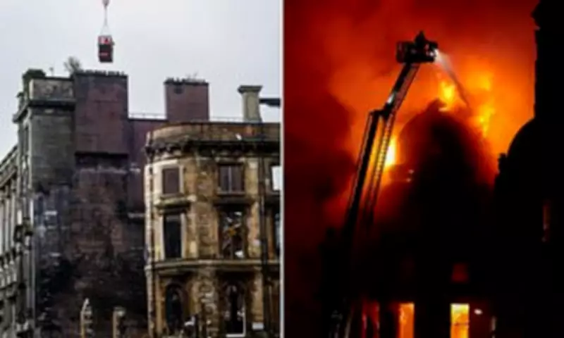 Demolition of Glasgow's Fire-Ravaged Union Corner Building Begins Brick by Brick