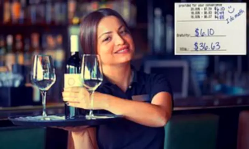 Diner's Viral Receipt Note Exposes Restaurant's Inflated Tip Calculation
