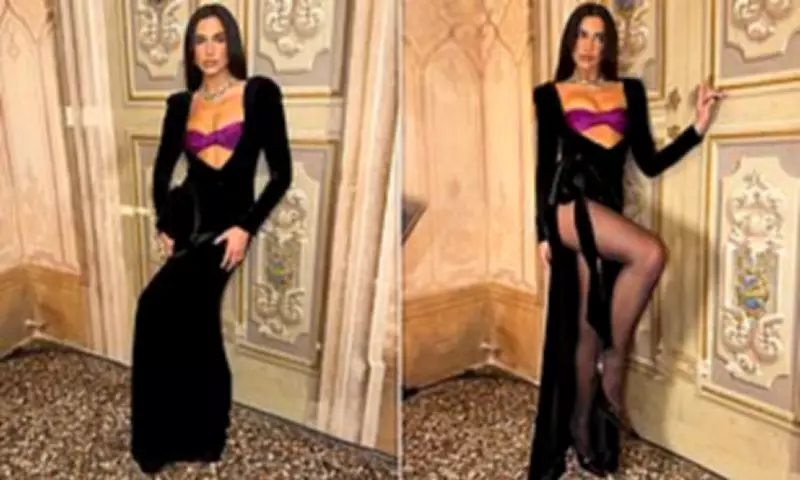 Dua Lipa Stuns in Plunging Bvlgari Gown at Lavish Italian Event