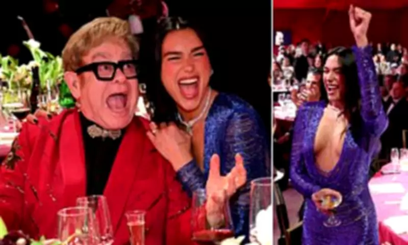 Elton John and Dua Lipa Reunite at Star-Studded Oscars Party for AIDS Foundation
