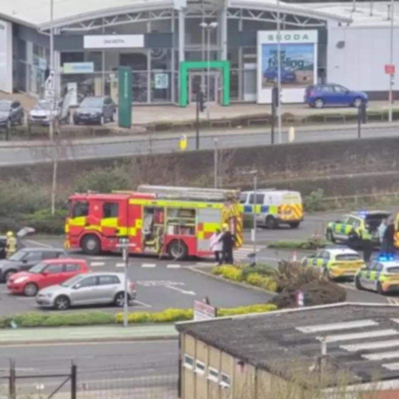Emergency Services Respond to 'Explosion' at Bradford Costa Coffee Car Park