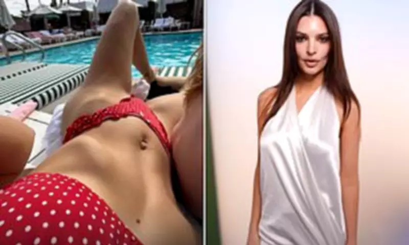 Emily Ratajkowski Flaunts Physique in Red Bikini After Paris Fashion Week