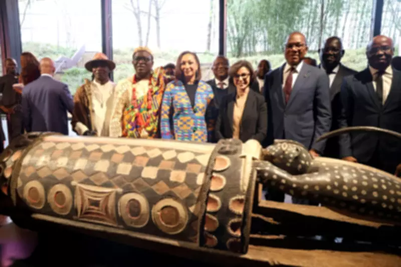 France Returns Sacred Talking Drum Looted from Côte d'Ivoire Over a Century Ago