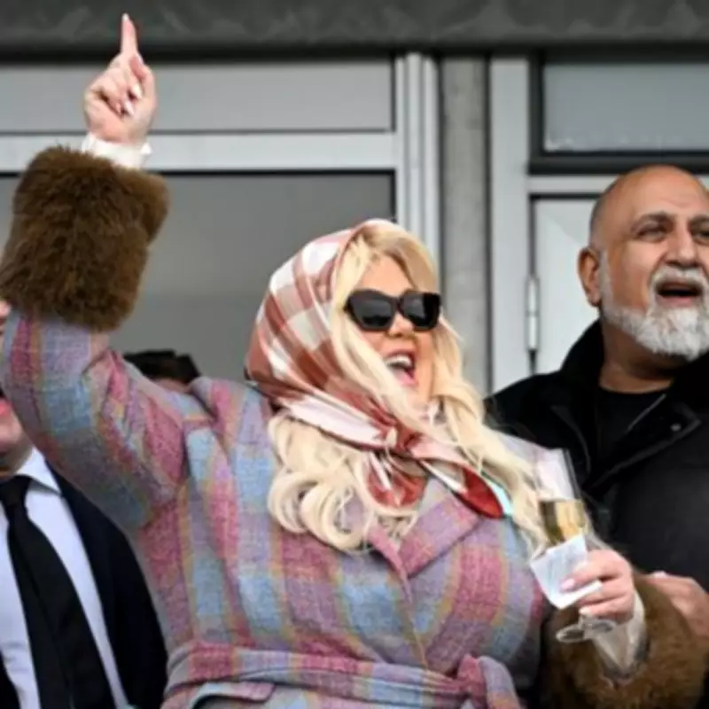 Gemma Collins Celebrates £5,000 Cheltenham Win with Helicopter Arrival