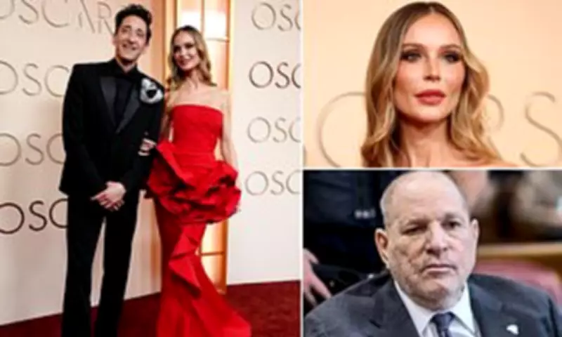 Georgina Chapman and Adrien Brody Shine at Oscars as Weinstein Speaks Out