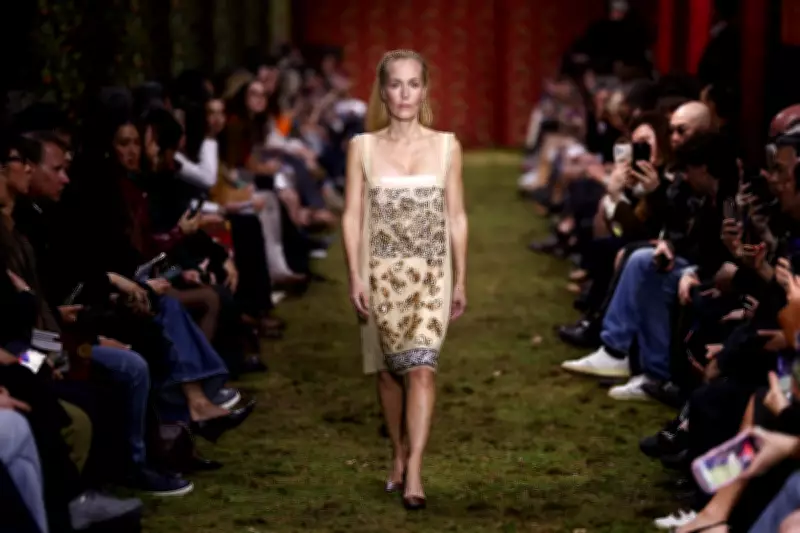 Gillian Anderson's Surprise Runway Debut at Paris Fashion Week for Miu Miu
