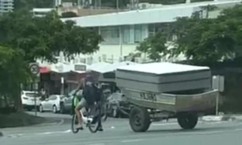Gold Coast Viral Video: Lime Bike Rider Tows Stolen Boat, Creates Illegal Beach Camp