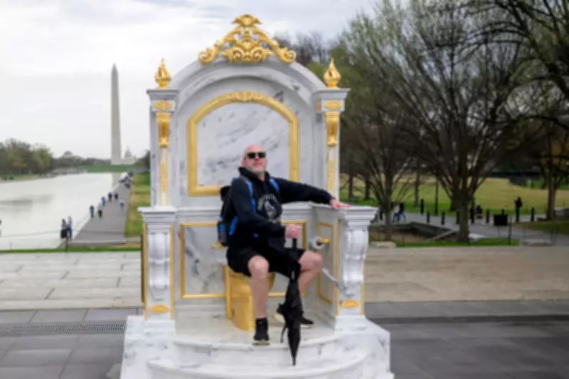 Golden Toilet Statue Mocks Trump's White House Renovations in Washington