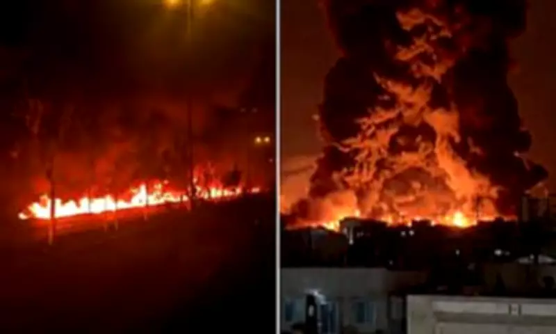 Ground Shakes in Tehran as Israeli Strikes Trigger Gas Pipe Explosion