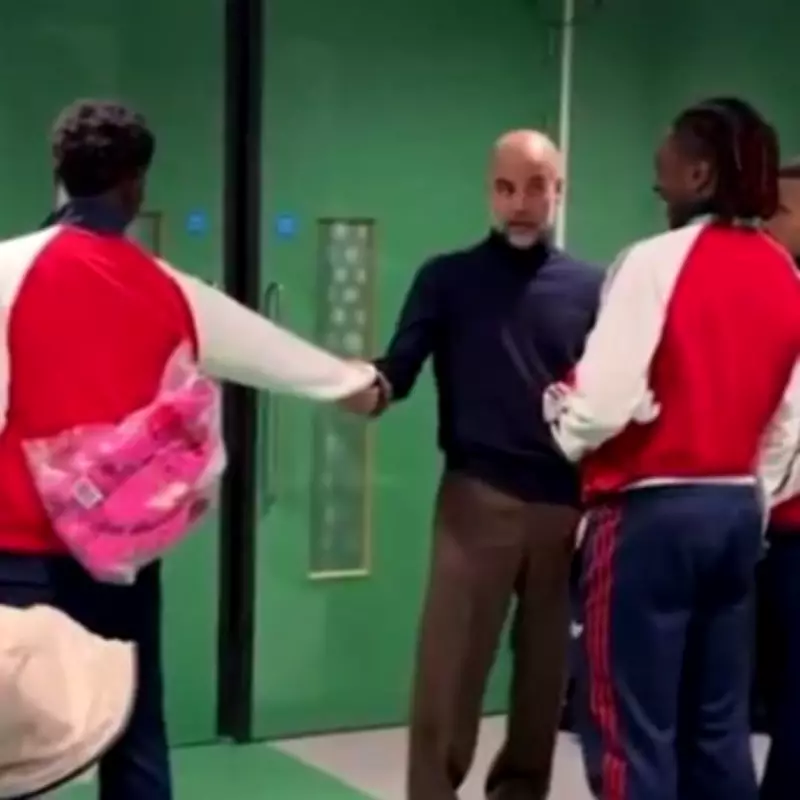 Guardiola Shares Tunnel Moments with Arsenal Trio After Carabao Cup Final Win