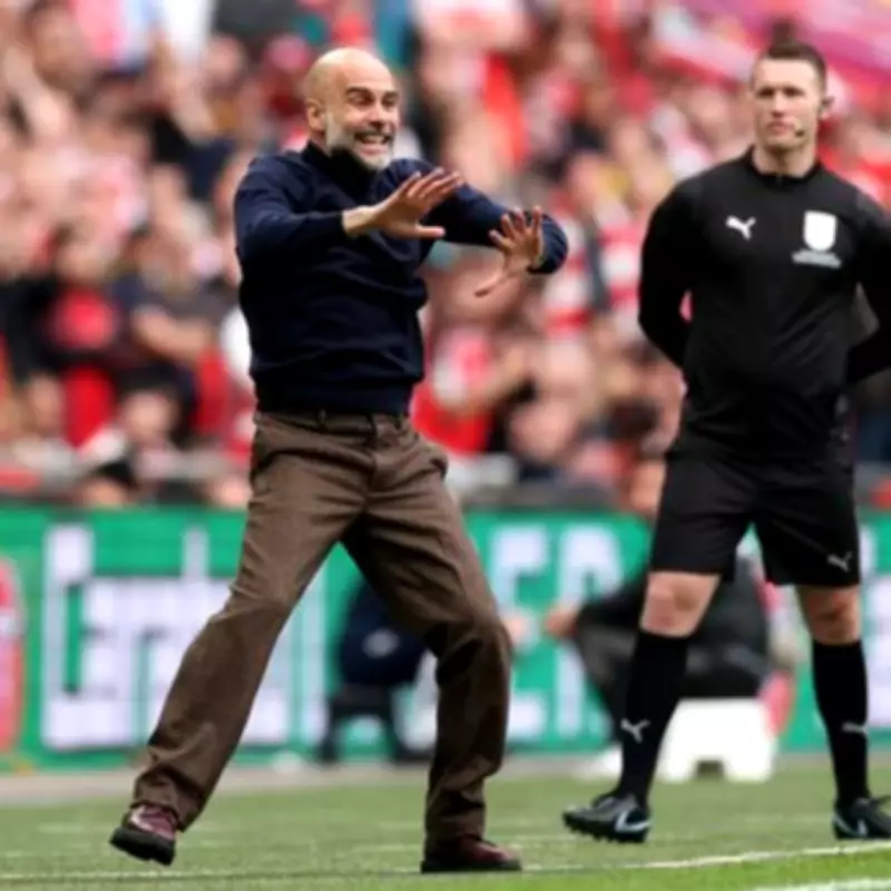 Guardiola's Immediate Touchline Trouble at Wembley Carabao Cup Final