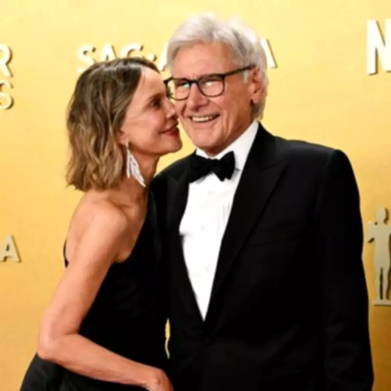 Harrison Ford's Rare Red Carpet Appearance with Wife Calista Flockhart