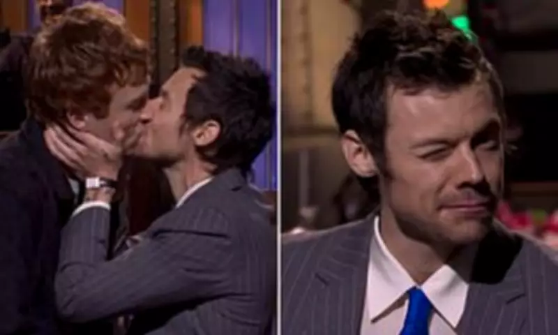 Harry Styles' Gay Kiss on SNL Sparks Fan Frenzy Over Queerbaiting
